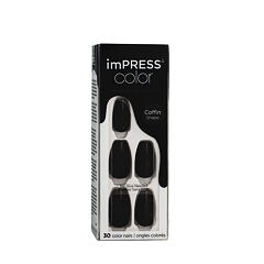 Kunstnägel Kiss imPRESS Color Coffin Shape 30 St. 512 All Black