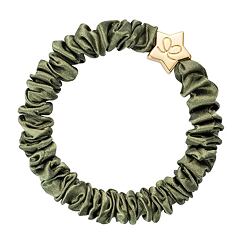 Haargummi By Eloise London Skinny Silk Scrunchie Gold Star 1 St. Olive Green