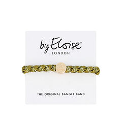 Haargummi By Eloise London Woven Gold Circle 1 St. Olive Green