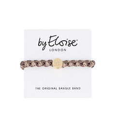 Haargummi By Eloise London Woven Gold Circle 1 St. Olive Green