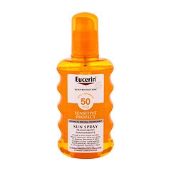 Sonnenschutz Eucerin Sun Sensitive Protect Sun Spray Transparent SPF50 200 ml