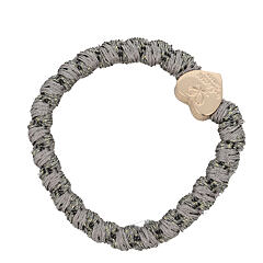 Haargummi By Eloise London Woven Gold Heart 1 St. Pebble Grey