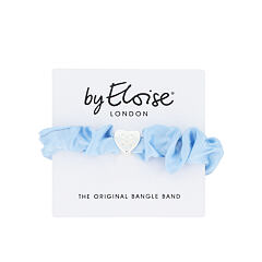 Haargummi By Eloise London Silk Scrunchie Silver Heart 1 St. Sky Blue