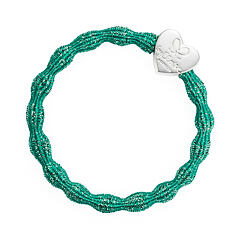Haargummi By Eloise London Metallic Silver Heart 1 St. Biscay Green