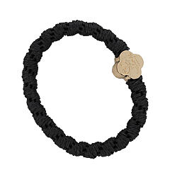 Haargummi By Eloise London Woven Gold Quatrefoil 1 St. Charcoal Grey