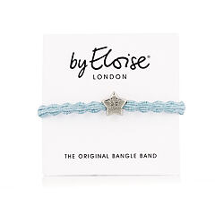 Haargummi By Eloise London Metallic Silver Star 1 St. Light Blue