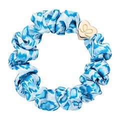 Haargummi By Eloise London Silk Scrunchie Gold Heart 1 St. Blue Leopard