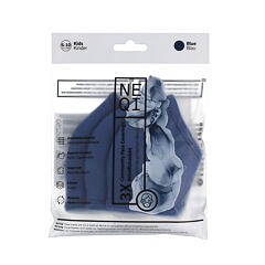 Mundschutz und Respirator NEQI Kids Community Face Coverings 6-10 Years Blue 3 St.