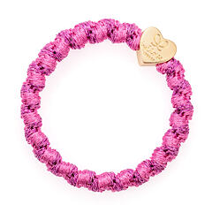 Haargummi By Eloise London Woven Gold Heart 1 St. Bubblegum Pink