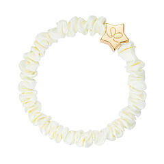 Haargummi By Eloise London Skinny Silk Scrunchie Gold Star 1 St. Cream