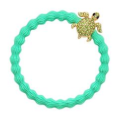 Haargummi By Eloise London Bling Charms Gold Diamanté Turtle 1 St. Sky Blue