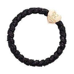 Haargummi By Eloise London Woven Gold Heart 1 St. Black Shimmer
